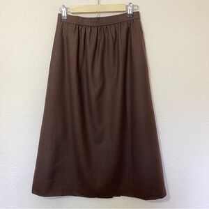 Vintage Brown Union Made Wool Skirt